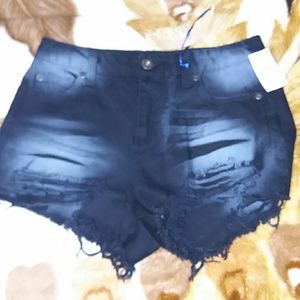 Highway jeans high waist cut off Distressed shorts